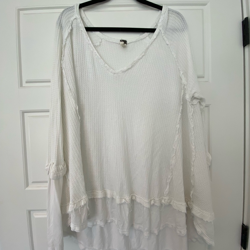 We the Free long sleeve waffle knit Shirt